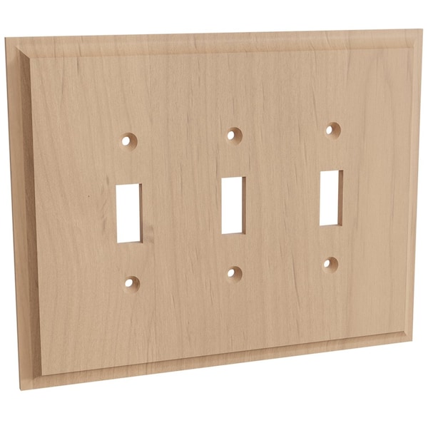 Designs Of Distinction Triple Light Switch Plate Alder 01453001AL1 Zoro